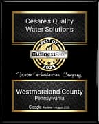 BusinessRate Award — Best Water Purification Company
