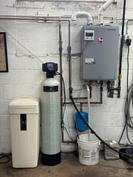 Water softener installation in Pennsylvania home by Cesare's