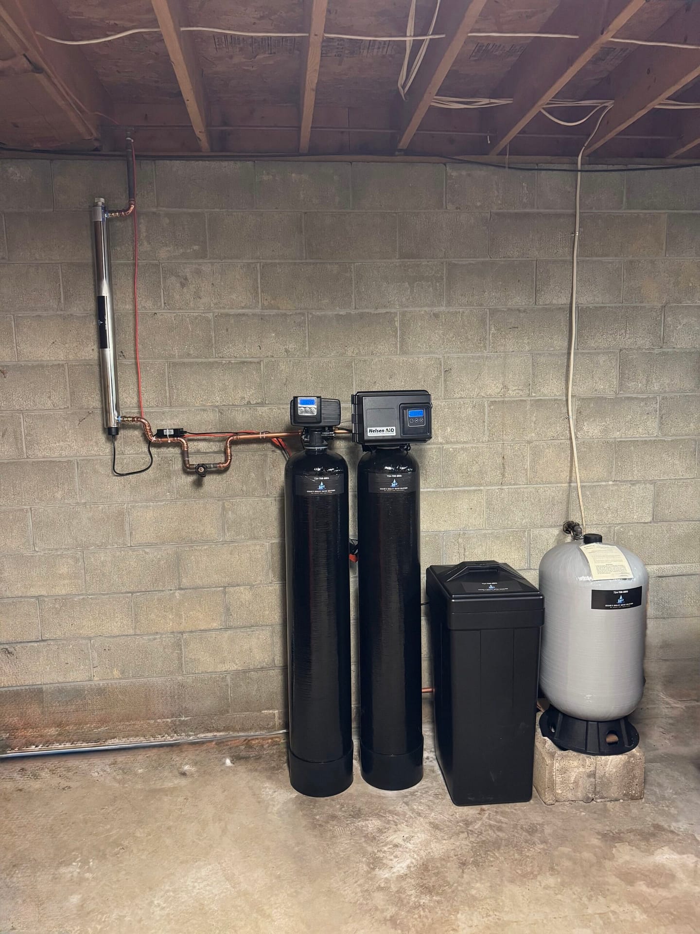Custom well water treatment system installed in Westmoreland County home